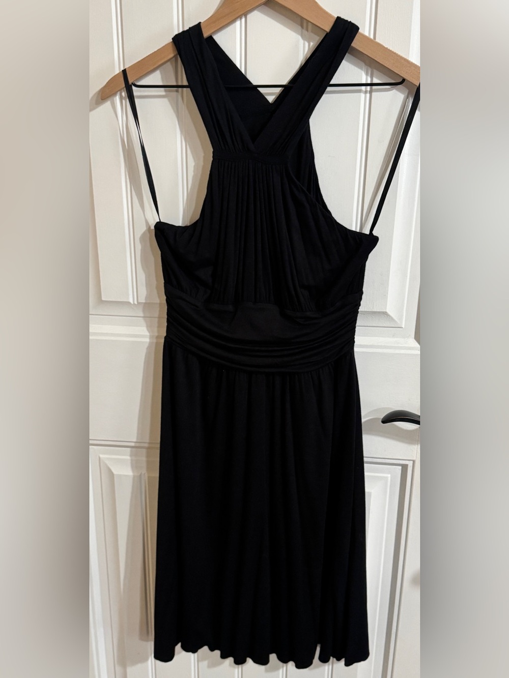 Velvet by Graham & Spencer Anthropologie Black Knee Length Cutout Dress M Y2K